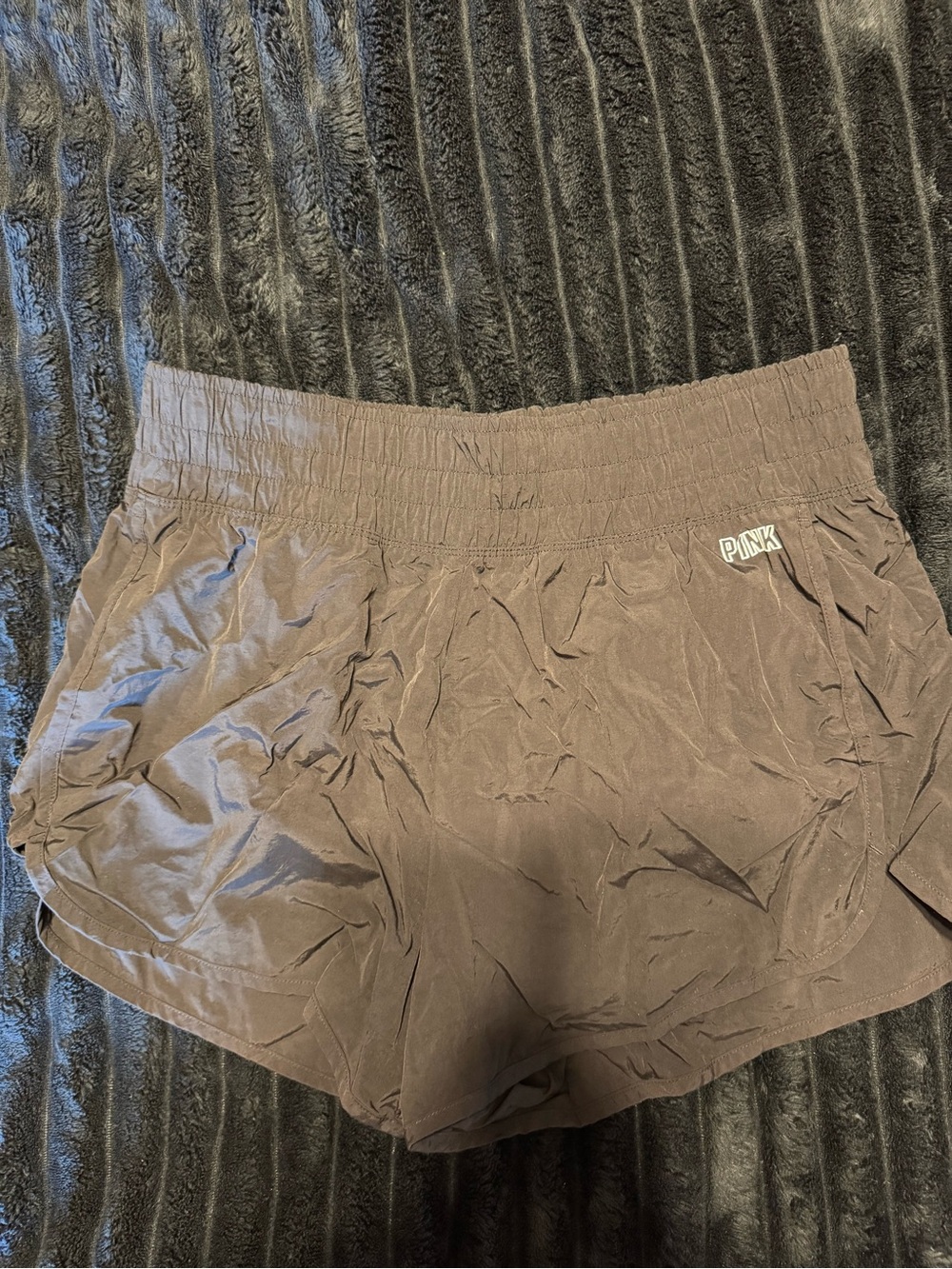 PINK Victoria's Secret Black Women's Athletic Shorts with Elastic Waistband